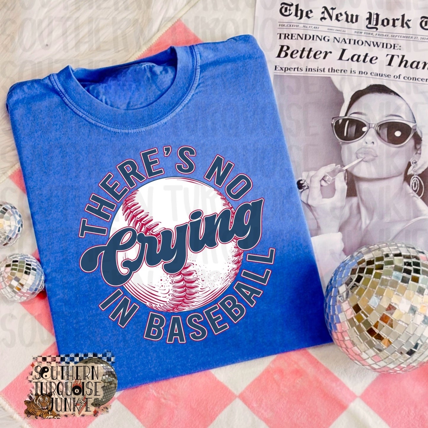 NO CRYING IN BASEBALL TEE