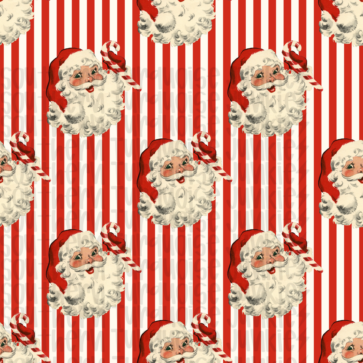 STRIPED SANTA COTTON WAFFLE KNIT PRE ORDER