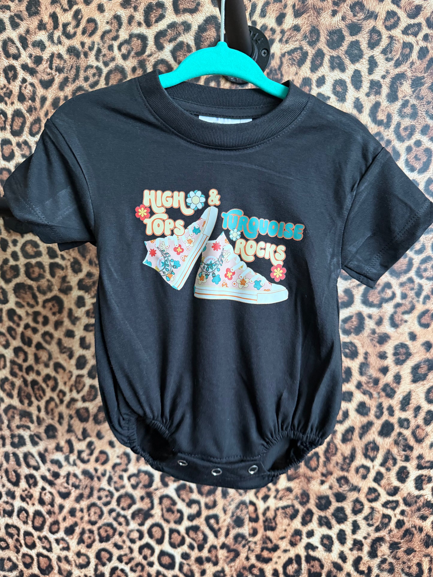 0/3 high tops & turquoise rocks bubble romper