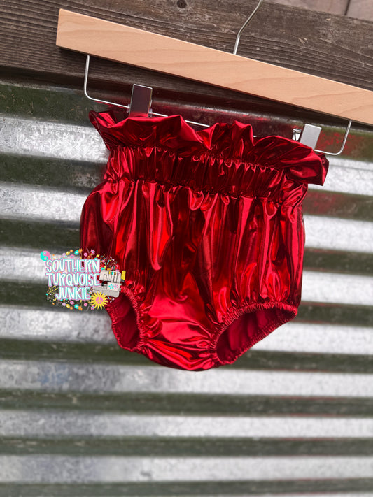 RED METALLIC BLOOMIES