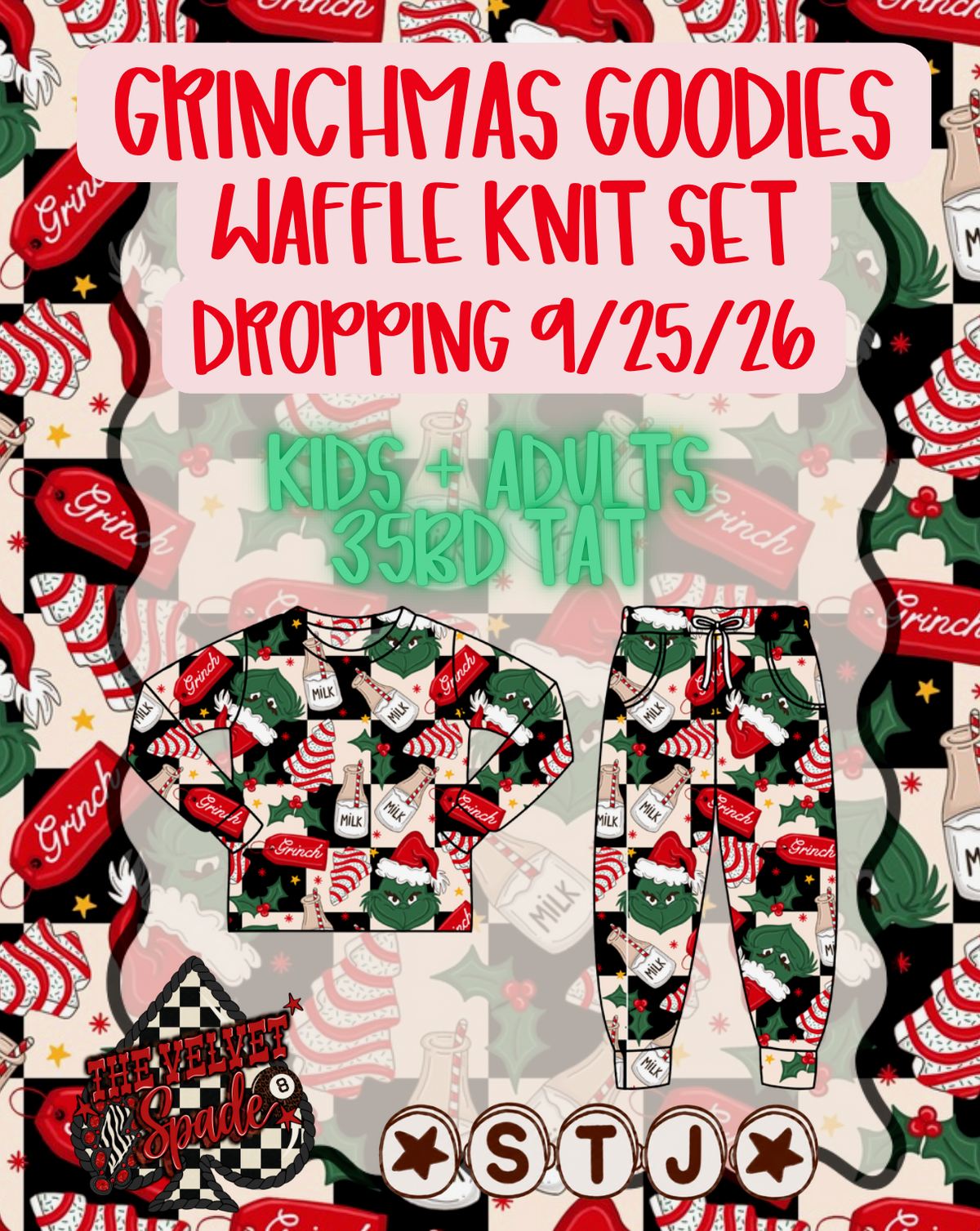 GRINCHMAS COTTON WAFFLE KNIT PRE ORDER