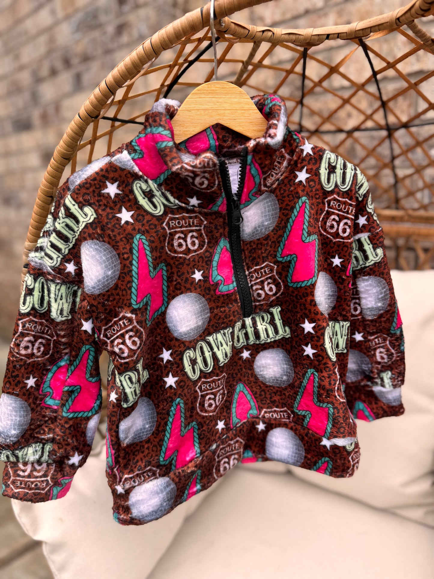 PICK YA PRINT PLUSH PULL OVER JACKET- BOUTIQUE PRE ORDER