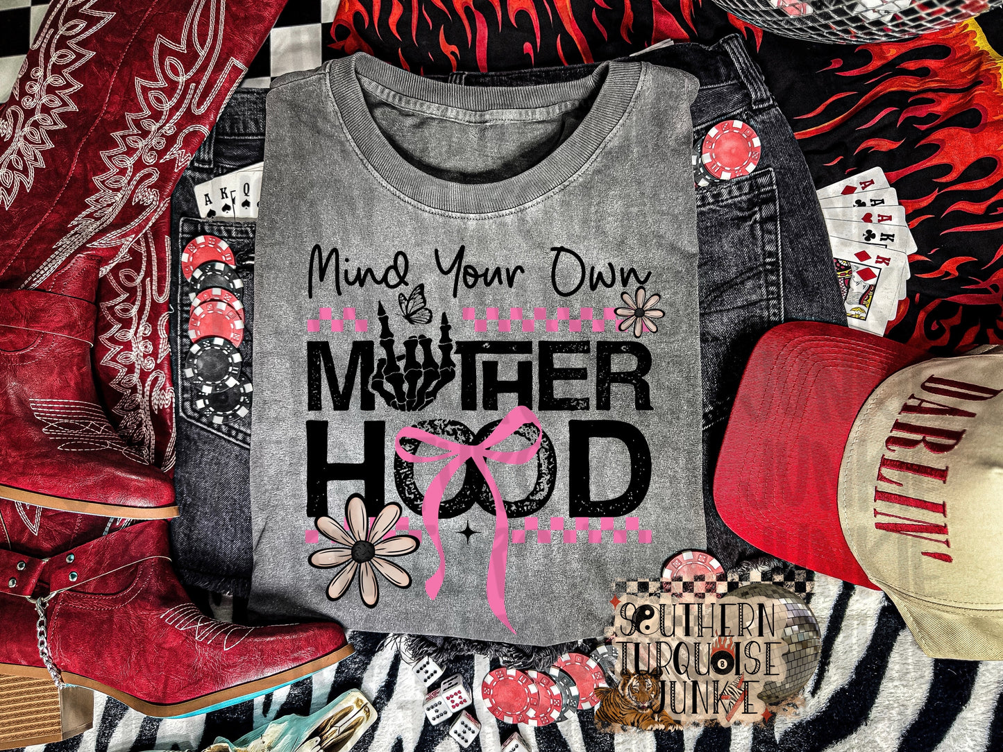 MIND YOUR OWN MOTHER HOOD TEE