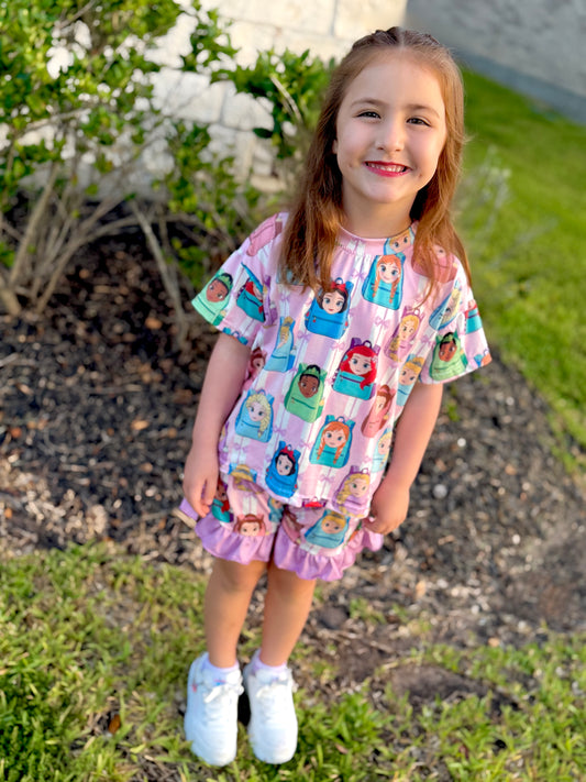 PRINCESS SCHOOL LOUNGE SET- BOUTIQUE MADE