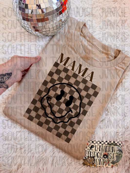 CHECKERED MAMA TEE