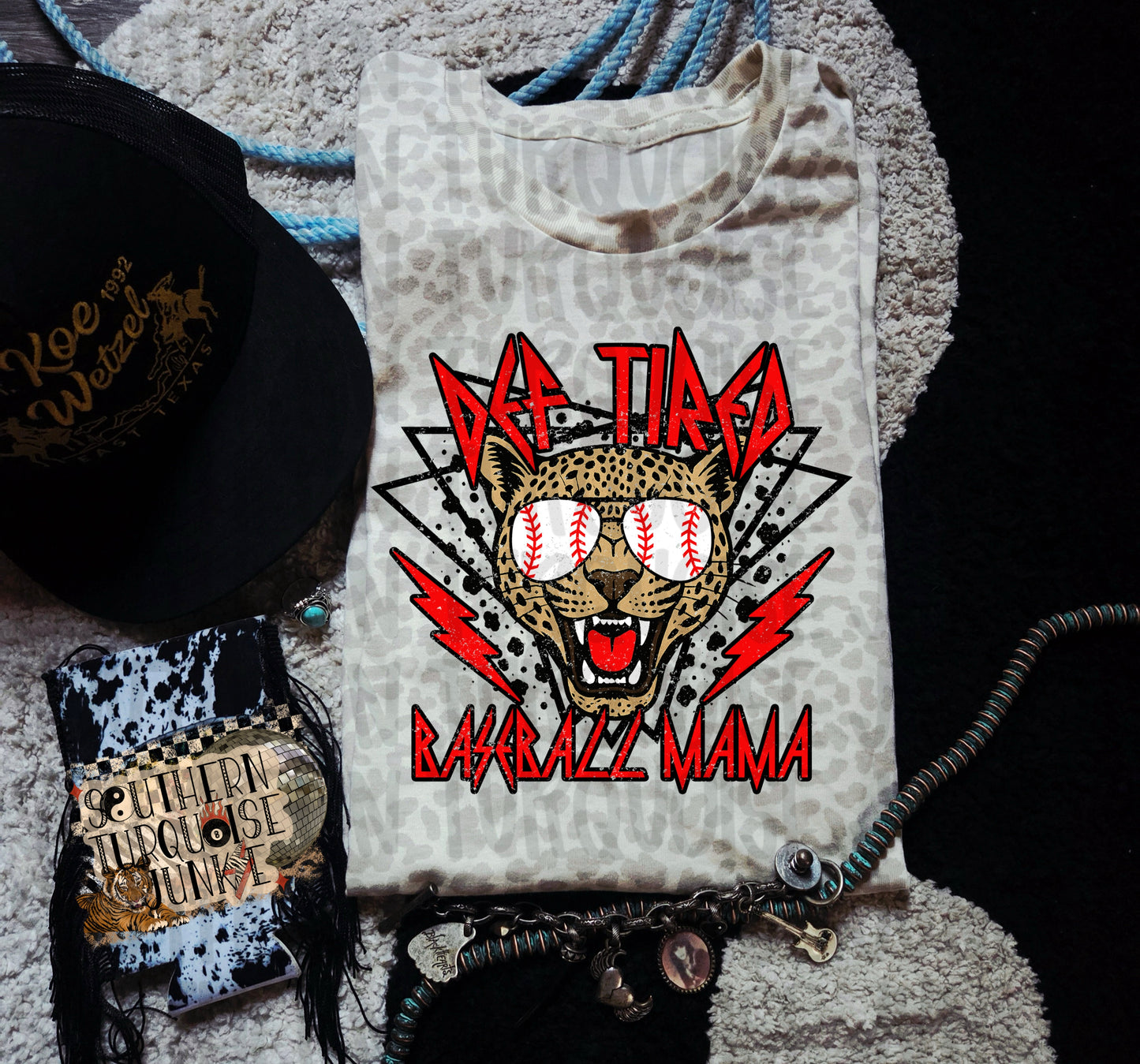 DEF TIRED BASEBALL MAMA TEE