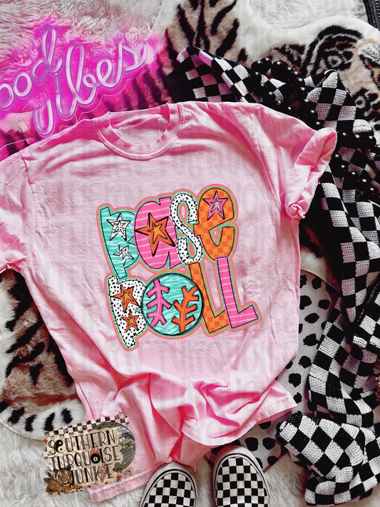 PINK BASEBALL TEE