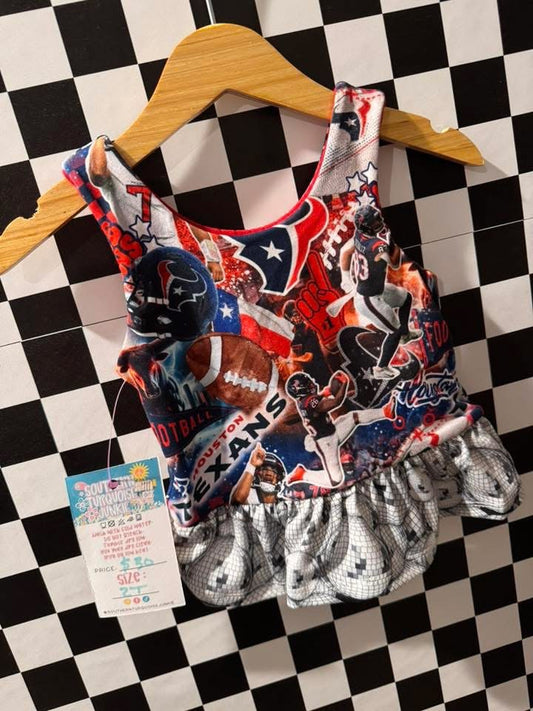 2T TEXANS RUFFLED TANK