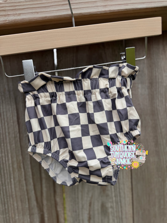 MUTED CHECKERED BLOOMIES (GREY/CREAM)