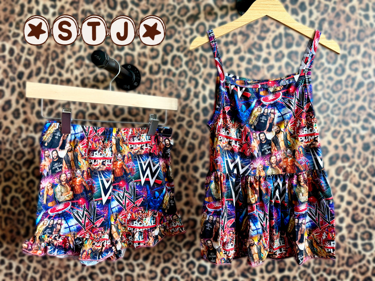 WWE BAMBOO RUFFLED TANK SET