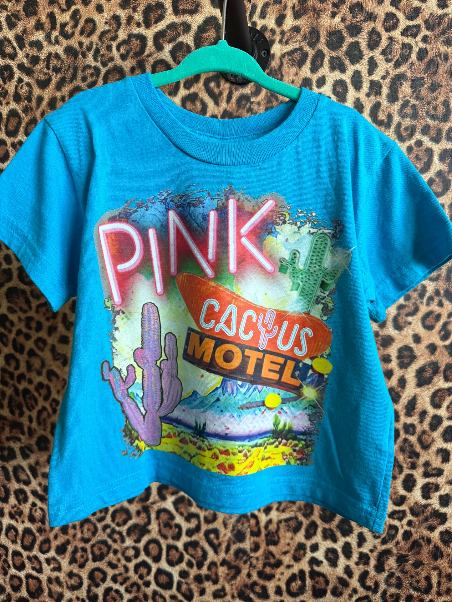 Pink cactus motel tee